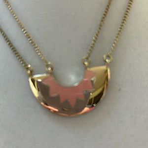 BCBGeneration gold tone and pink necklace